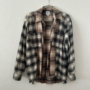 Urban Outfittters BDG XS oversized patchwork flannel